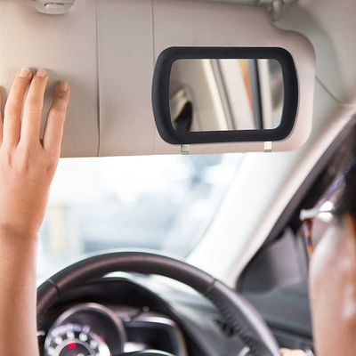 passenger-side touch-up mirror, Sun visor rearview mirror