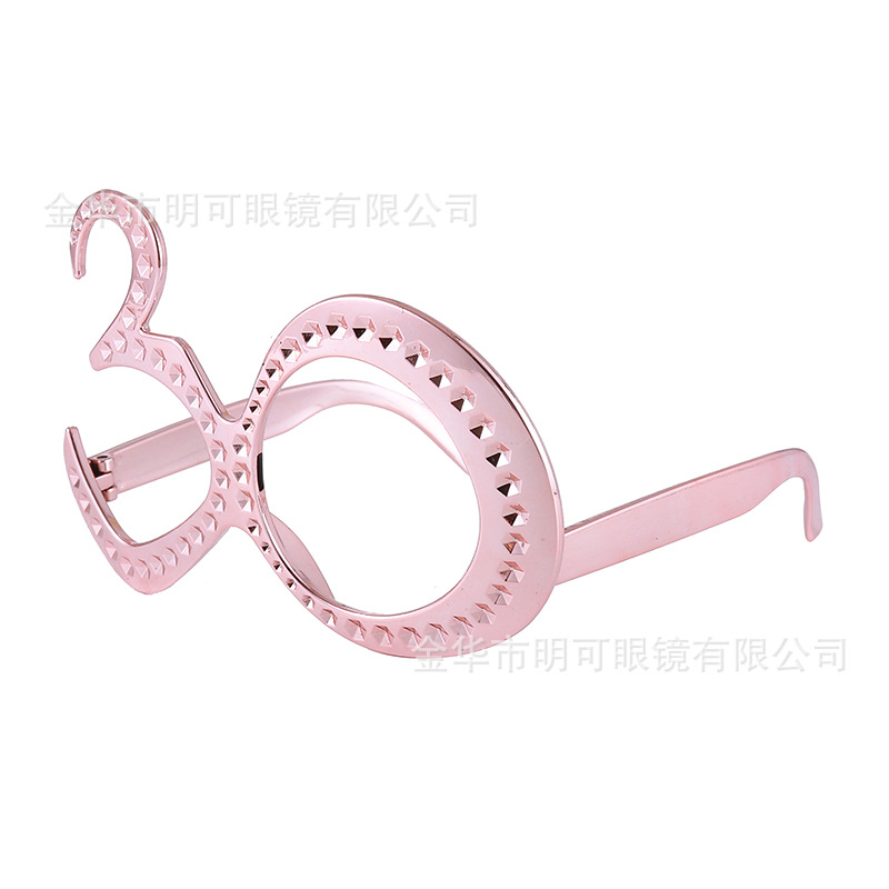 Gafas Decorativas de Cumpleaños con Números 16/18/30/40/50/60 de Plástico ABS para Fiesta