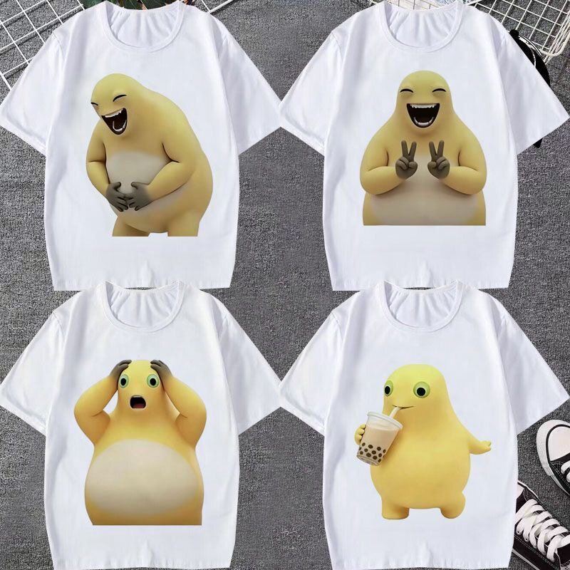 Novelty Milk Dragon T-shirt, short-sleeved, men's, funny, humorous, new summer style, breathable cotton, with interesting emoji designs, student clothing Novelty Milk Dragon T-shirt, short-sleeved, men's, funny, humorous, new summer style, breathable cotton, with interesting emoji designs, student clothing