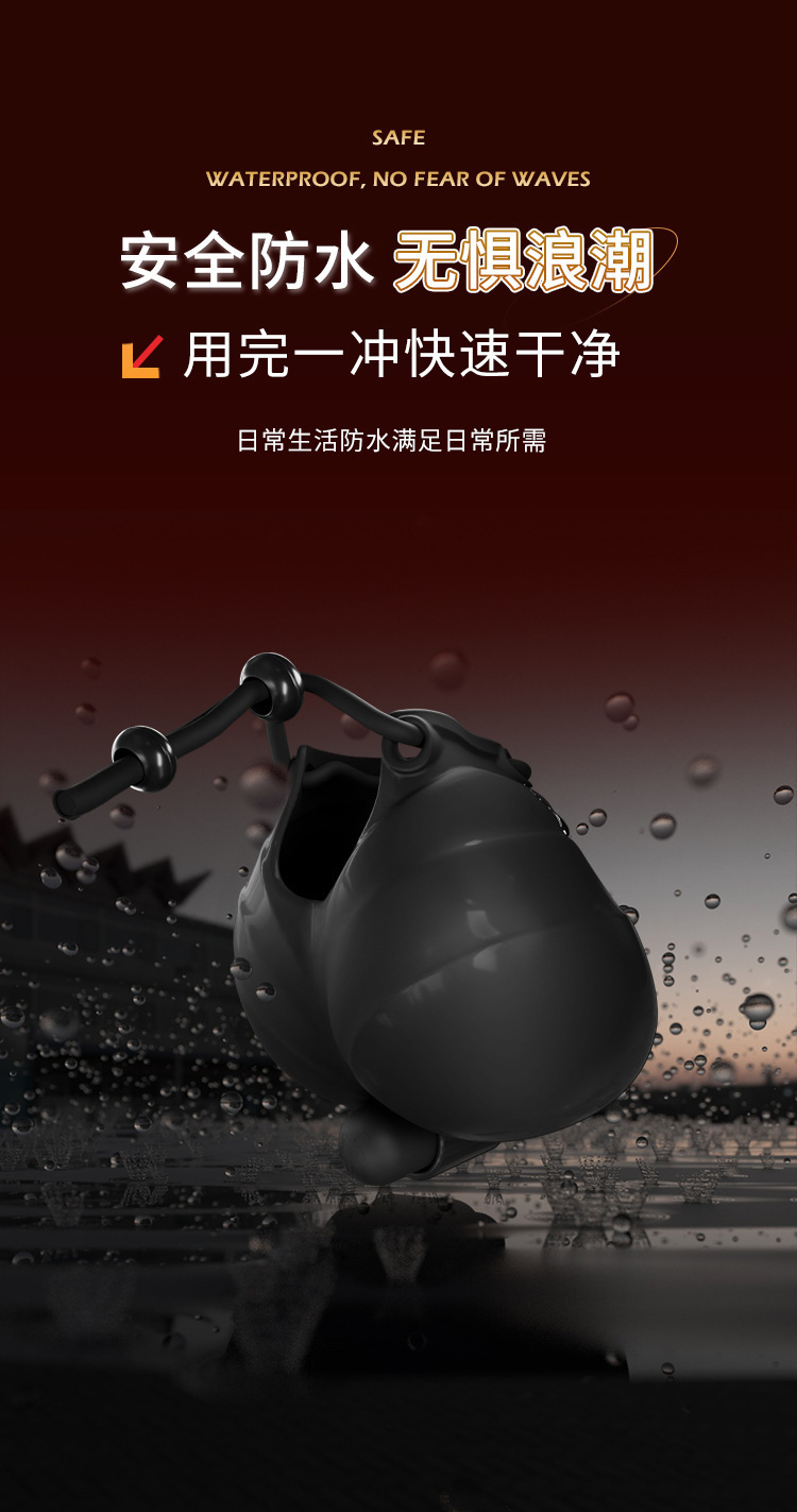 Men’s Vibrating Egg Set with Silicone Ball Stretcher and Button Control — detail image 9