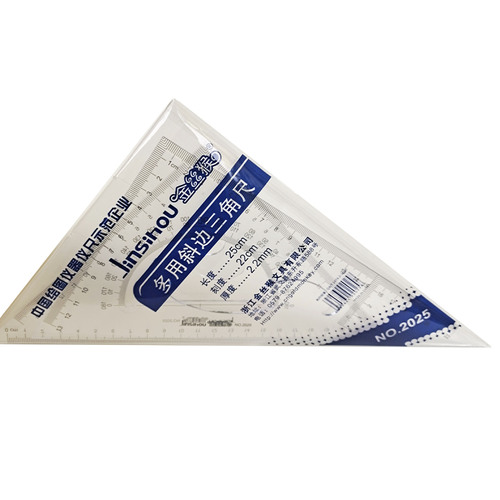 Golden Monkey 2025 Triangular Ruler 25cm Plastic 2-piece Set Triangle Set Engineering Measurement Drawing Ruler Tool