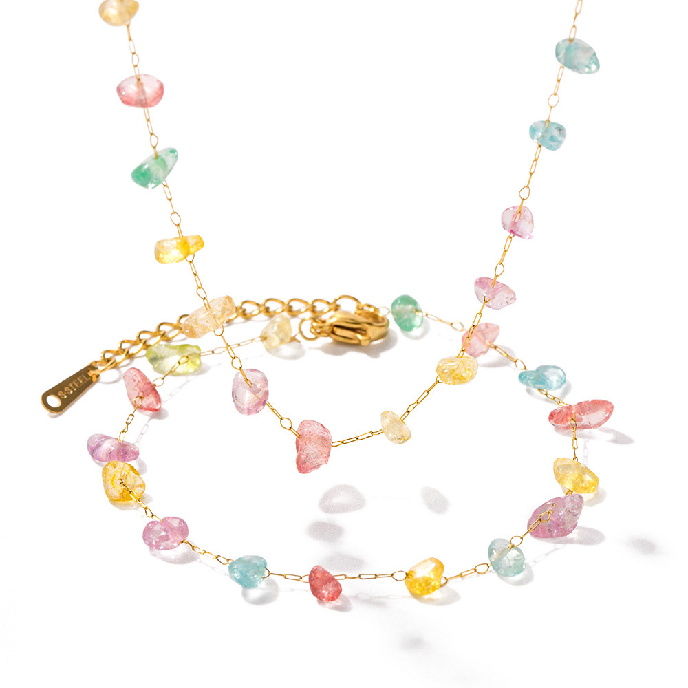 Collana e bracciale in pietre naturali colorate per donna_voghion.com
