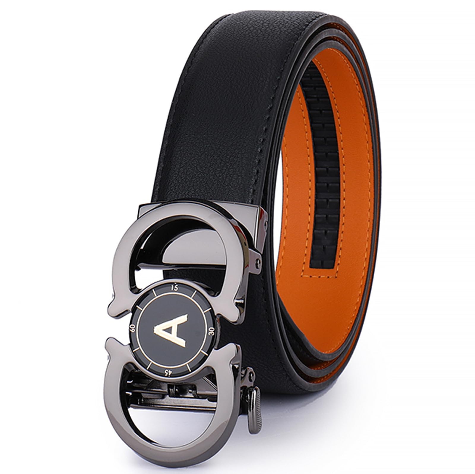 Cinturón de cuero genuino para hombre, informal, de negocios, impreso, popular, resistente a los arañazos y al desgaste, hebilla de cinturón, fabricante transfronterizo, venta directa al por mayor