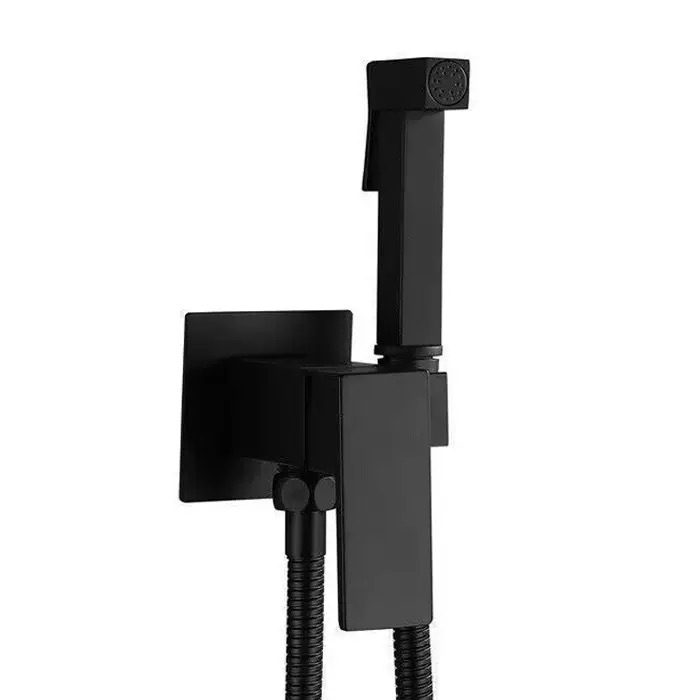 Bidé de cobre oculto para montaje en pared con pistola pulverizadora de alta presión, grifo de inodoro preinstalado para agua fría y caliente, transfronterizo