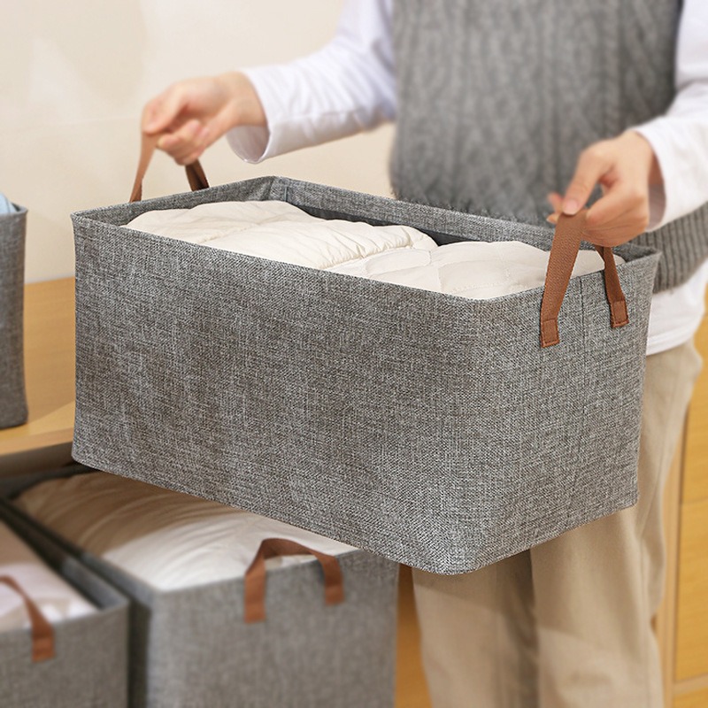 Caja de almacenamiento de acabado de ropa tela resistente al desgaste cesta de almacenamiento plegable multifuncional marco de cesta metálica bolsa de almacenamiento portátil