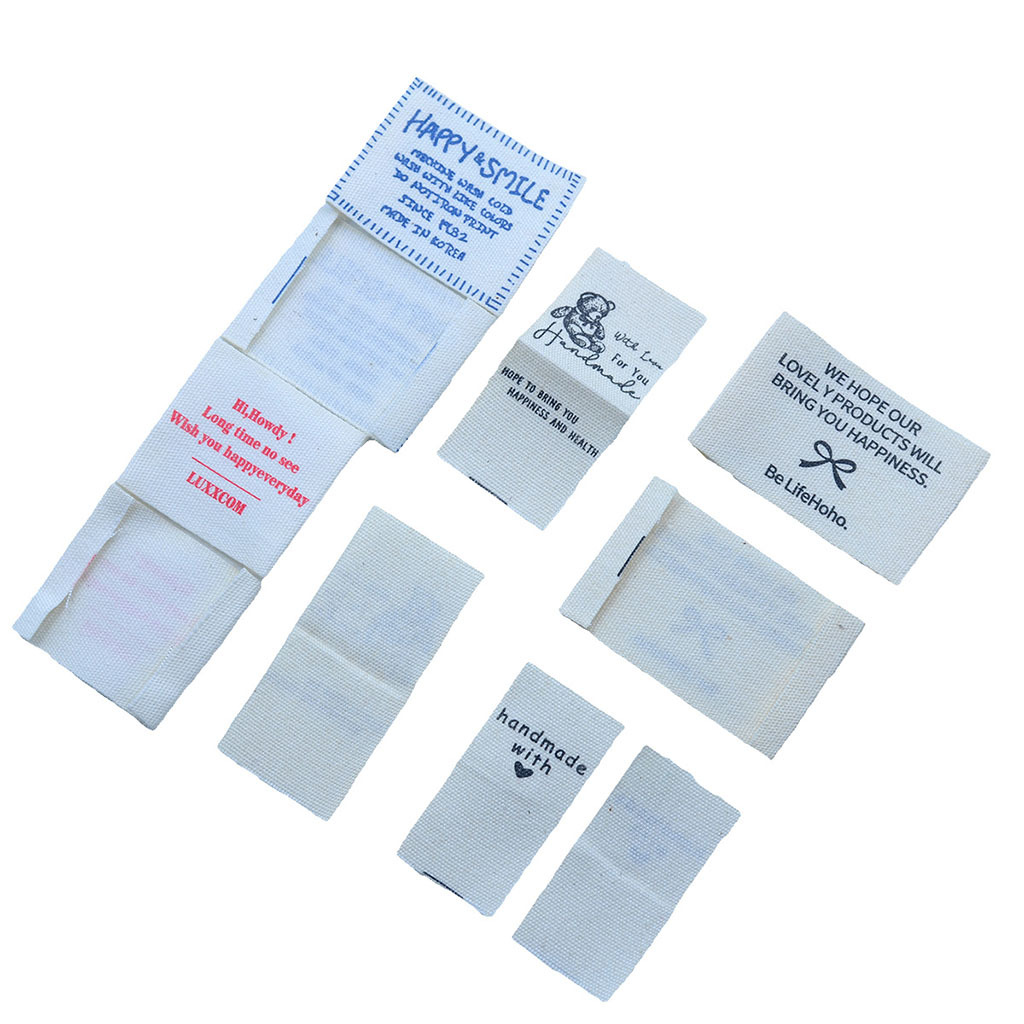 純綿印唄手作りDIY部品プリントアニメ水洗いマーク綿帯子供服織り唄商標卸売り