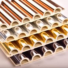 生态木半圆板波浪板竹木纤维圆弧格栅板护墙板弧形长城板半圆板