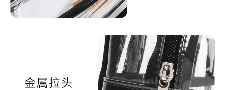 Transparent PVC Tote Bag Large Capacity Waterproof Zippered Jelly Bag Foldable Storage Handbag quality and texture