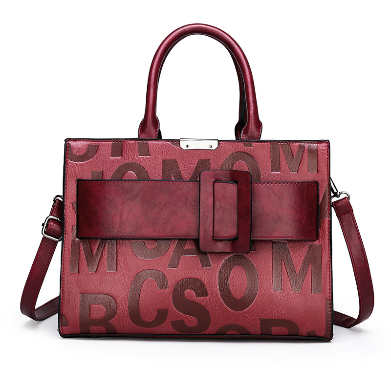 Bolso de mujer de venta caliente transfronteriza 2026 nueva letra impresión bolso de hombro portátil de gran capacidad de hombro mochila image 6