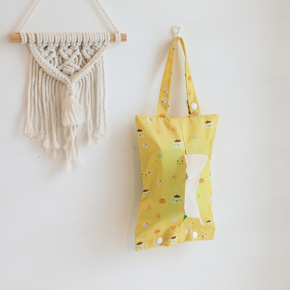 New Cartoon Merlot Kulomi Waterproof Hanging Paper Towel Cover Car Paper Set Household Fabric Hanging Paper Box