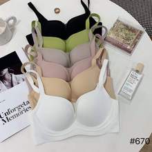 670不跑杯防下垂一体固定杯女士无钢圈乳胶无痕内衣调整型文胸
