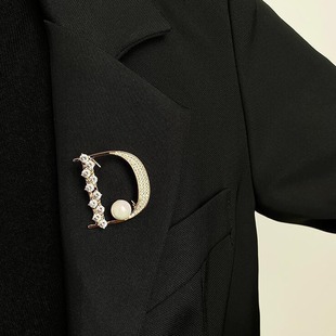 Temperament Simple Letter Imitation Pearl Brooch 2022 New Trendy Pin Accessories Clothing Decoration Accessories