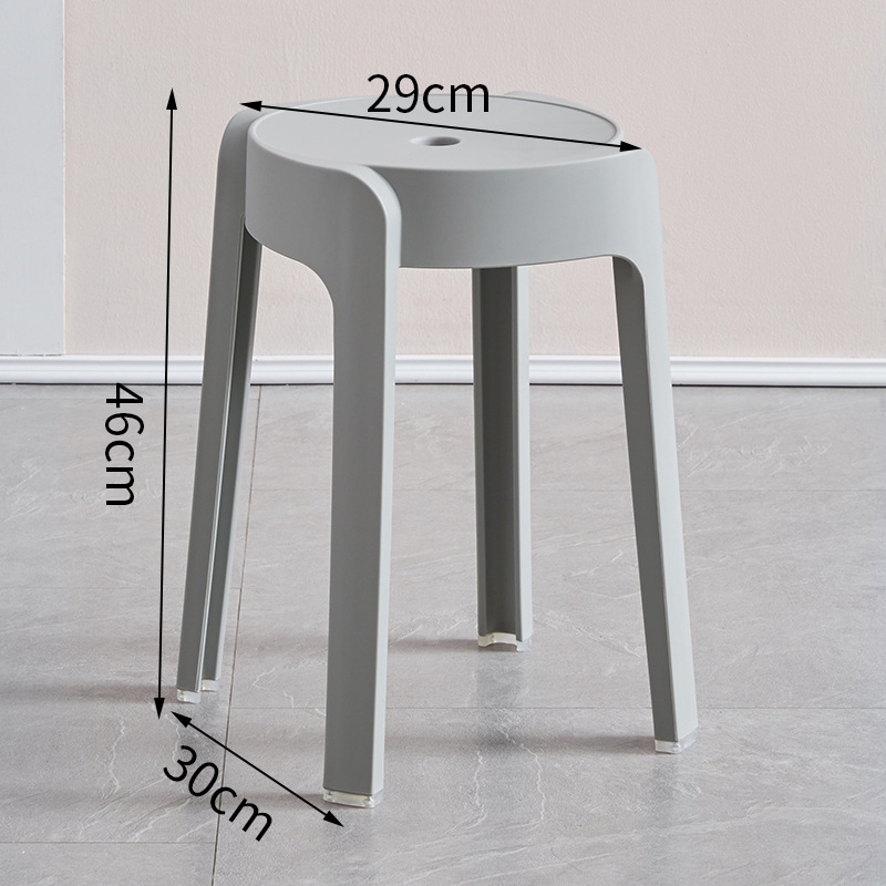 Taburetes de plástico gruesos mesas de comedor caseras cocinadas de cocina simple banco alto nórdico sala de estar respaldo molino de viento cuadrado nuevo