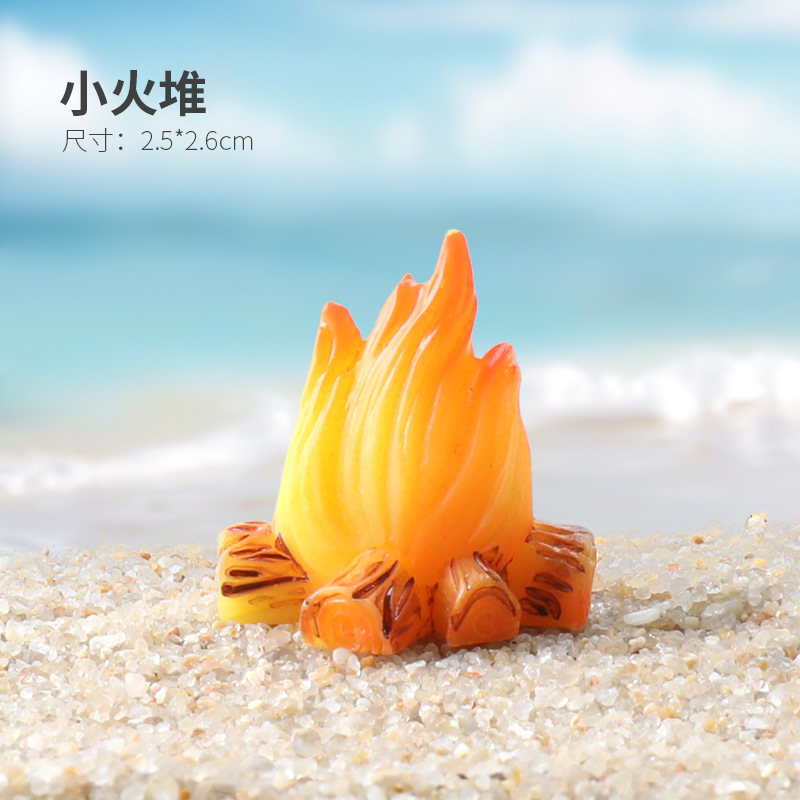 Pecera Micropaisaje Simulación de paisajismo Dibujos animados Paquete de coral Coconut Beach Montaña Esquivar Decoración de la casa