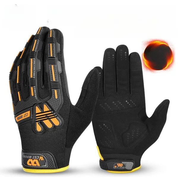 WEST BIKING motorcycle cashmere gloves bicycle warm motorcycle gloves tactical anti-fall gloves equipment