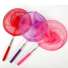 厂家批发跨境不锈钢伸缩渔网儿童捞鱼网兜小抄网捕虫网捕鱼网捕虾