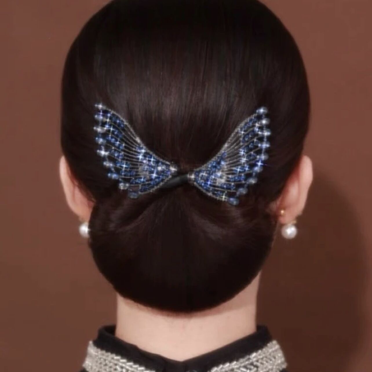 Platino Siya accesorios para el cabello mariposa elegante flor torcedura clip Camelia rizador de pelo Placa de cola de pescado palo de pelo perezoso esencial