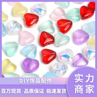 琉璃爱心串珠散珠小众设计感diy手工串珠手链手串项链材料饰品
