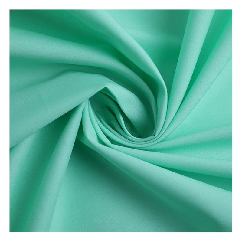 60 хлопок высокой плотности Поплин Ткань весна маленькая свежая женская рубашка платье Ветровка синяя ткань в наличии