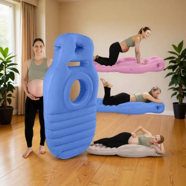 Cross-border in stock PVC Inflatable Pregnant Women's Mat Sleeping Mattress Bump Comfortable Pregnant Women's O-shaped Sleeping Pillow Inflatable Sleeping Mat