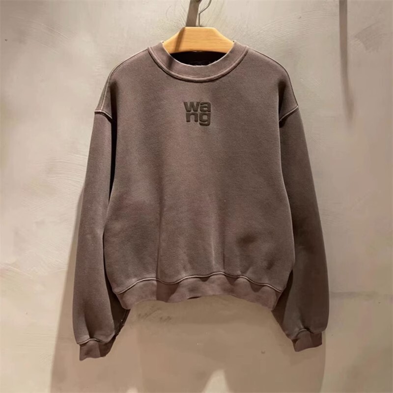 Niche Trendyy Brand 2024 Spring Loose Trendyy Pure Color Pullover Letter Print Sweatshirt Casual Sports Top Niche Trendyy Brand 2024 Spring Loose Trendyy Pure Color Pullover Letter Print Sweatshirt Casual Sports Top