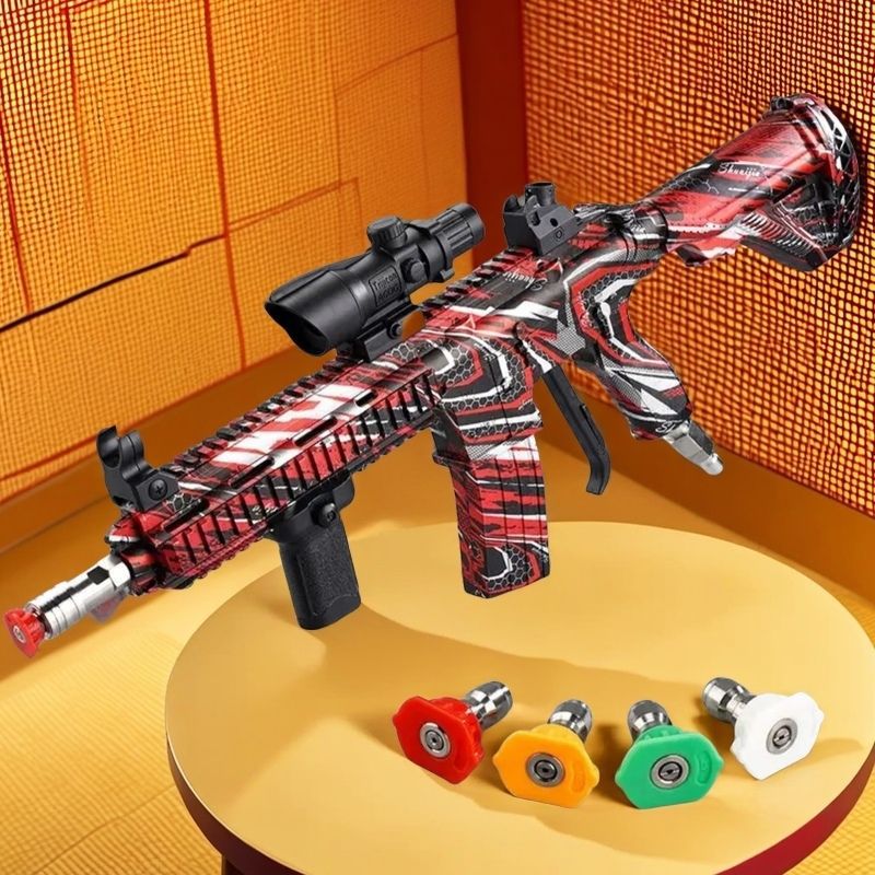 인터넷 연예인 세차총 M416 충전기 - 스테인레스 스틸 건 튜브 - 유니버셜 블루 - 풀세트 + 유지관리 도구 (천 + 전면 블록 + 내부 접착제)