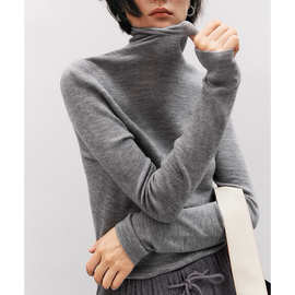 高工艺18针“一体机”德国扬子BY细羊毛 高领打底针织S34424YD