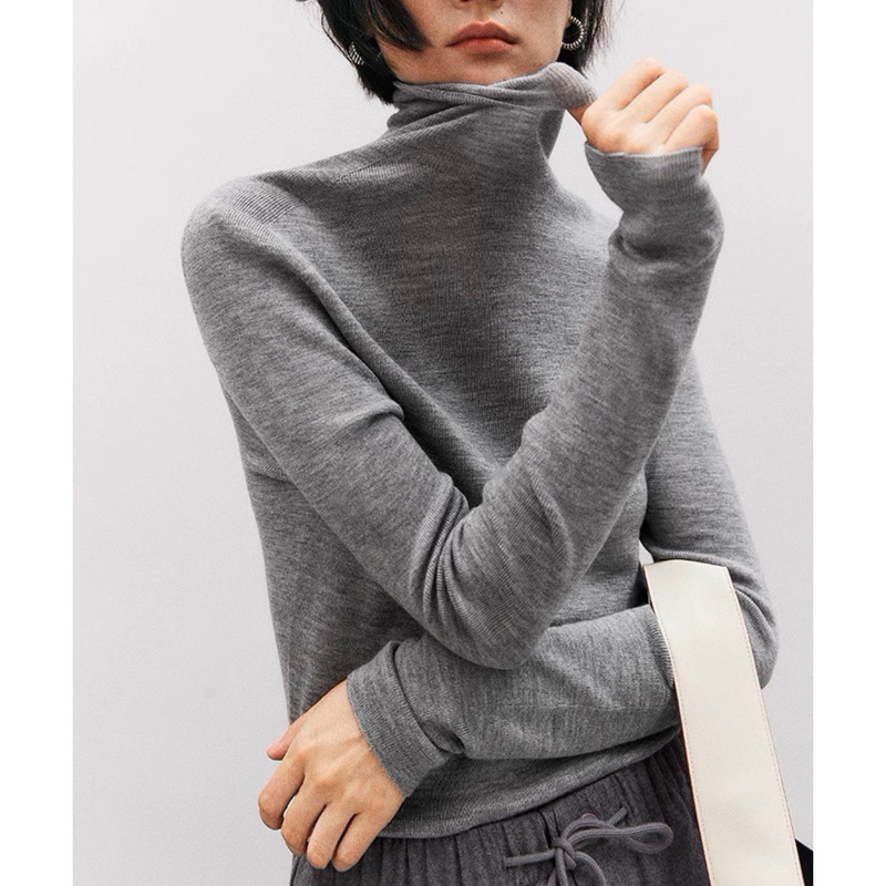 High-tech 18-needle "all-in-one machine" German Yangtze BY fine wool high collar base knitting S34424YD High-tech 18-needle "all-in-one machine" German Yangtze BY fine wool high collar base knitting S34424YD