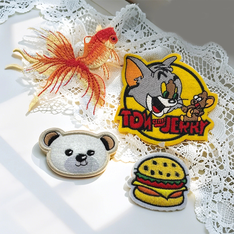 猫 io マウスパターンコンピュータ刺繍布ステッカー刺繍シールロゴ服パンツパッチステッカー衣類アクセサリー|undefined