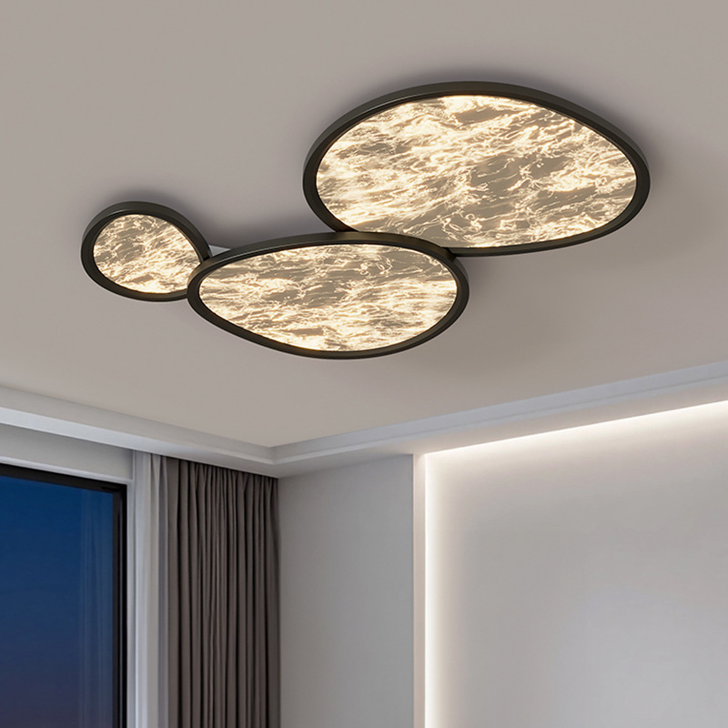 Iluminación principal de la habitación de nubes de techo de niebla italiana, simple y moderna, atmósfera de alto nivel, sensación de reclinar en toda la casa, protección de los ojos de la montaña.
