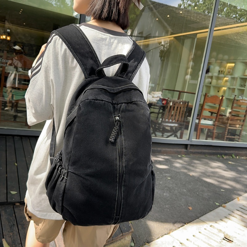 Mochila de mezclilla de gran capacidad para hombres, estudiantes universitarios de secundaria coreanos, mochila simple, mochila para computadora femenina al por mayor