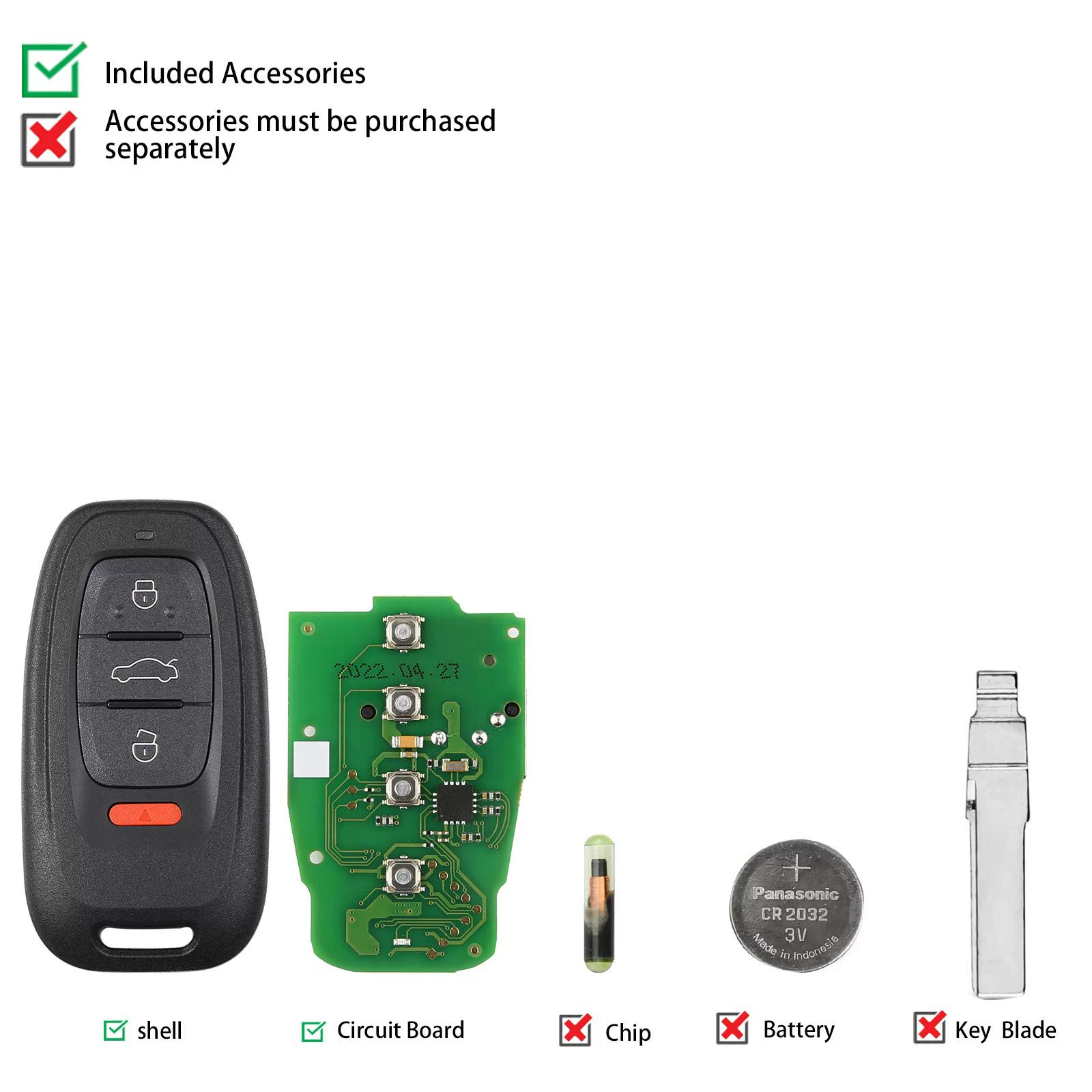 XHORSE XSADJ1GL VVDI 754J KEY 315/433/868MHz VVDI Smart Remote control key