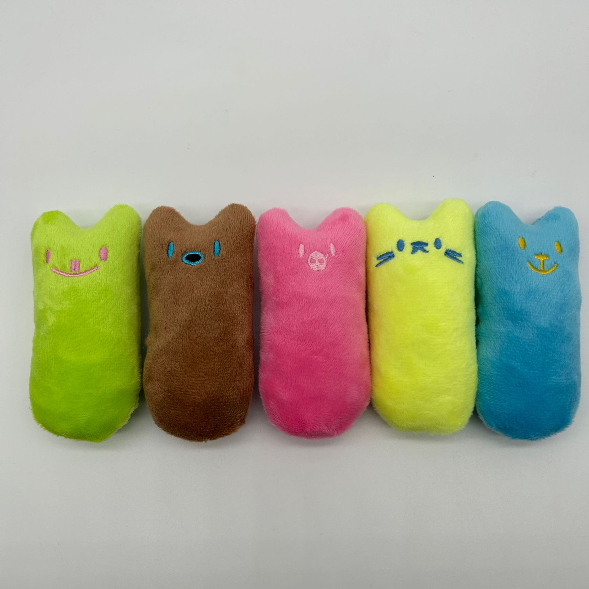Catnip Pet Plush Little Finger With Crinkle Paper BB Sound Durable Chew Toy_voghion.com
