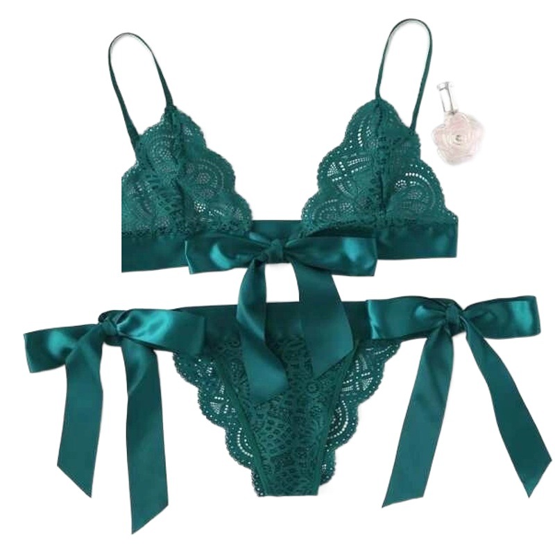 2020 nuevo corte dividido Bikini de encaje moda europea y americana sexy correa de encaje de tres puntos lencería sexy