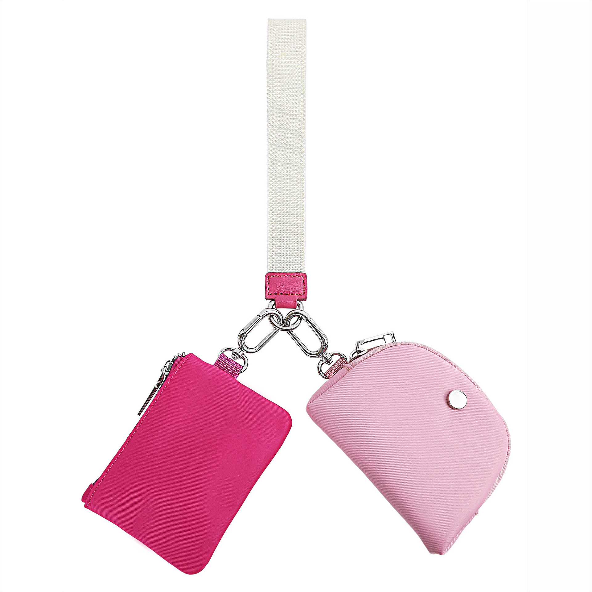 82g Weight Polyester Lining Material Zipper Closure Type Coin Purse Bags Type 1 Piece Quantity Daily Occasion Nylon Material Solid Color Pattern All Seasons Season Unisex Gender Simple Style Style Semicircle Shape Pink + White Black Black Gray Nylon Solid Color Semicircle Clutches 39