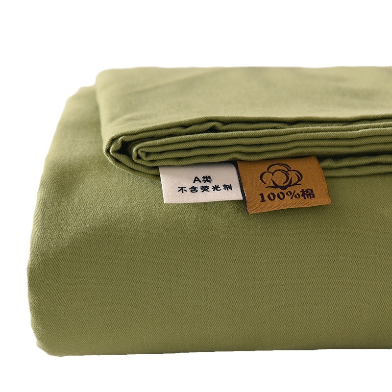 A類純綿シーツ一枚母子級純色磨毛綿増厚金シングルベッド笠学生寮シングル