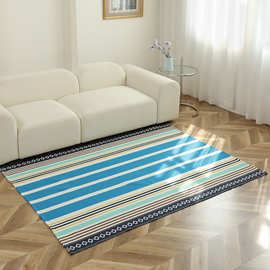 150X200cm棉线编织多彩地垫客厅沙发地毯茶几垫简约家居卧室地毯