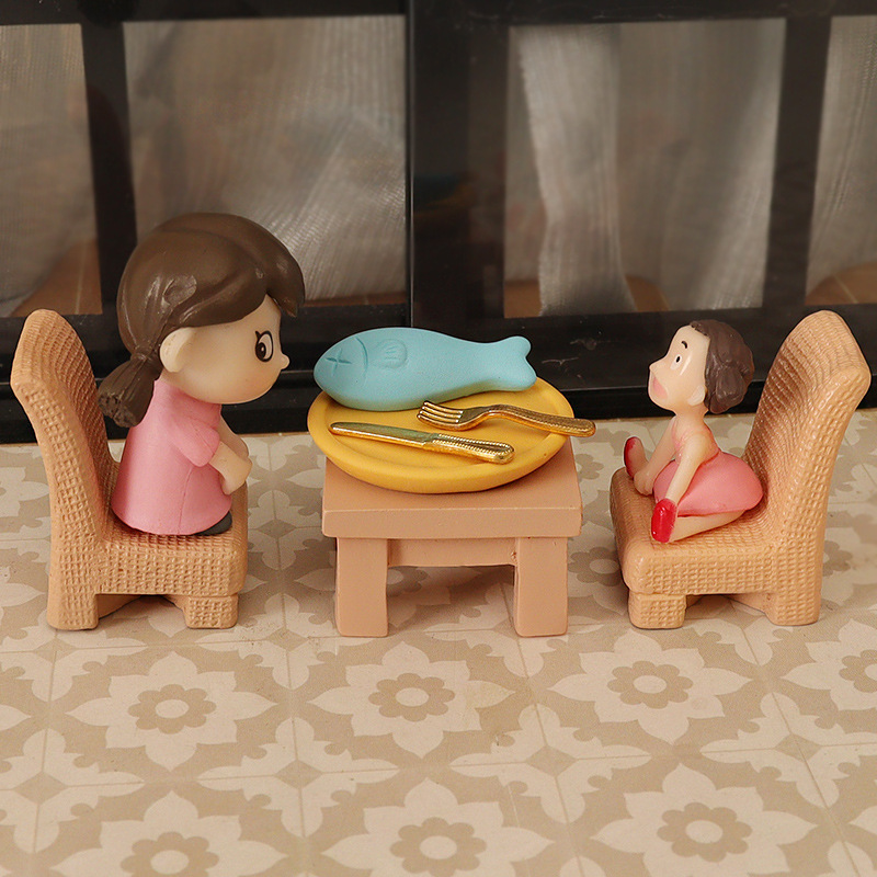 Simulated Mini Dollhouse Restaurant Grilled Fish Leisure Decoration Ornaments Handmade DIY Miniature Scene Accessories Model Simulated Mini Dollhouse Restaurant Grilled Fish Leisure Decoration Ornaments Handmade DIY Miniature Scene Accessories Model