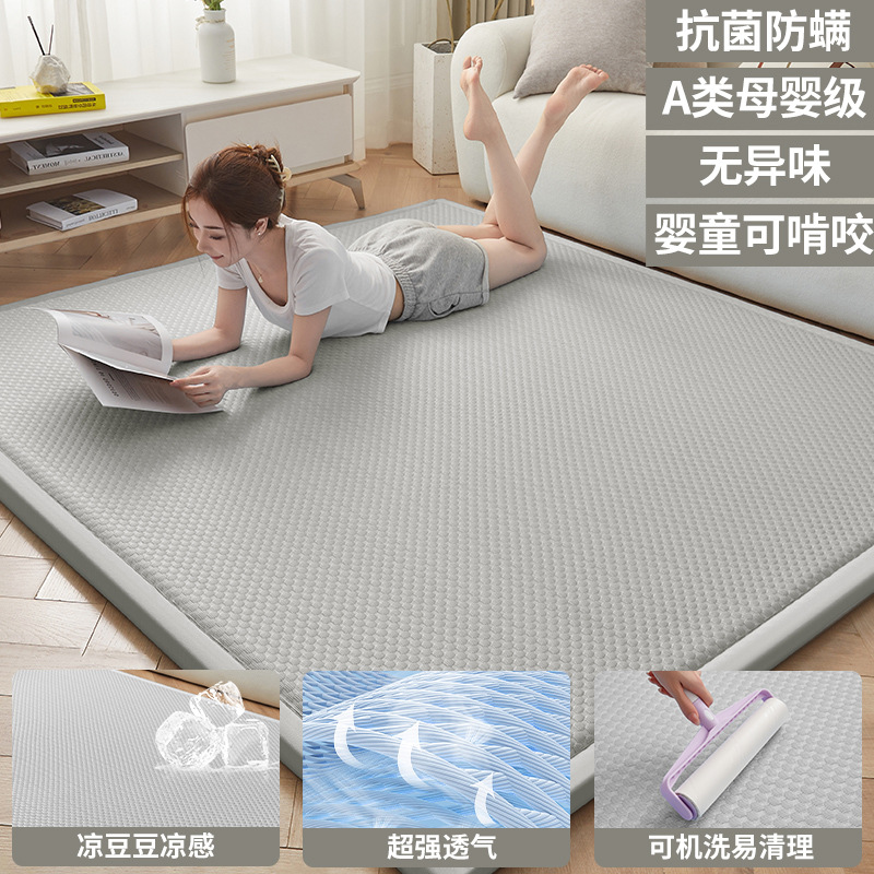 2025 nueva estera de verano, alfombra de piso para dormir, colchón de tatami de artefacto de piso, almohadilla para el almuerzo, tapete de frijoles de hielo, tapete suave