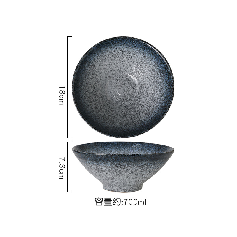 Japanese-style ramen bowl tableware noodle bowl ceramic bowl commercial rice bowl bucket bowl large Bowl spicy hot vegetable soup noodle bowl