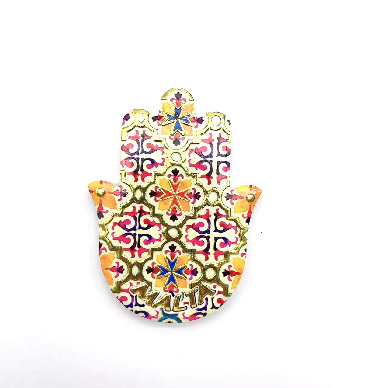 Nueva fábrica de cerámica 3D serie Mano de Buda con impresión clara de lirio y sensación cóncava adhesivo magnético para refrigerador