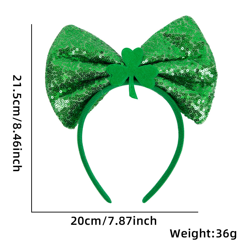 Clover sequin bow