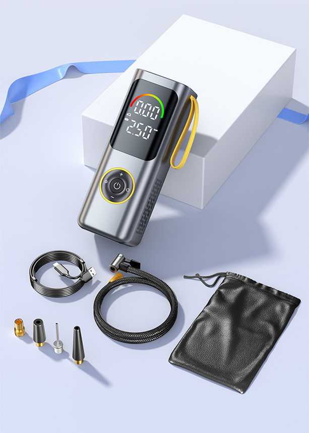 Car air pump, car emergency starting power supply, all-in-one electric air pump with power bank and battery jump starter