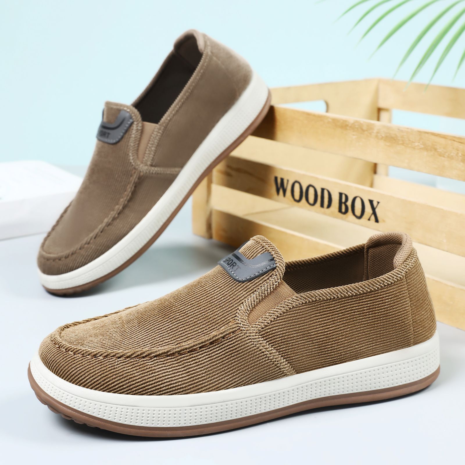Zapatos casuales de primavera para hombres, zapatos ligeros de un pie, zapatos de skate cómodos para hombres, zapatos de suela suave a rayas.