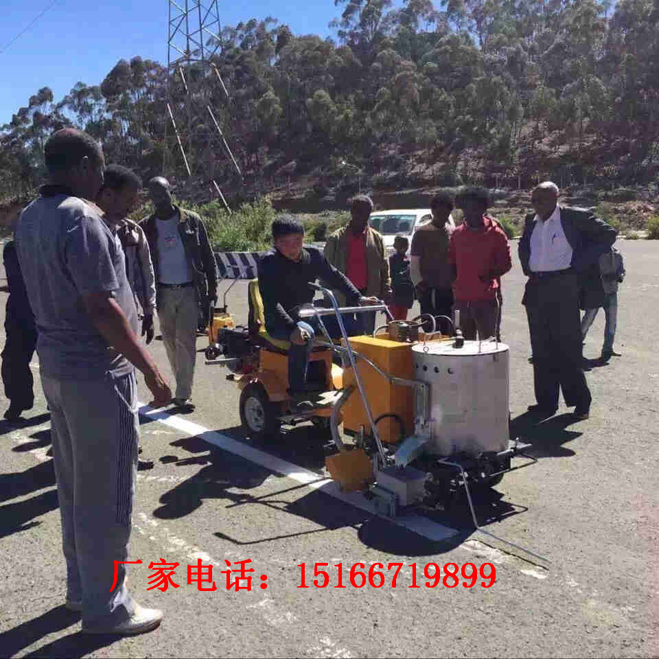 手推式小型道路热熔划线机高速公路热熔标线机无毛边划线笔直