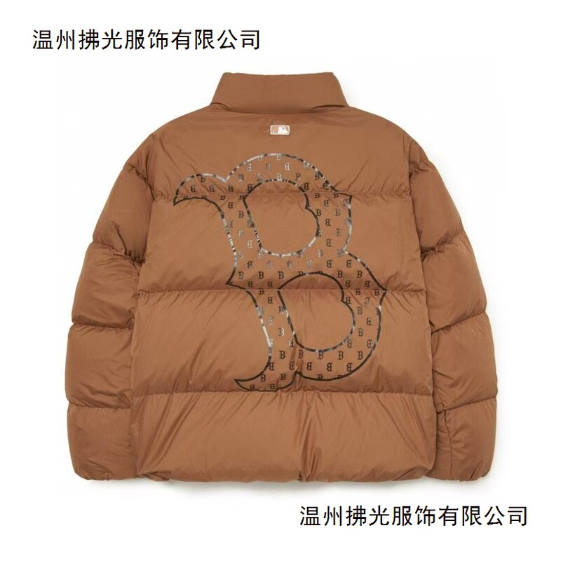 【In-Stock Dropshipping】Cross-Border Mlb Winter Jacket with Large Ny Logo on the Back, Vintage Short Style Stand Collar down Jacket for Couples 【In-Stock Dropshipping】Cross-Border Mlb Winter Jacket with Large Ny Logo on the Back, Vintage Short Style Stand Collar down Jacket for Couples