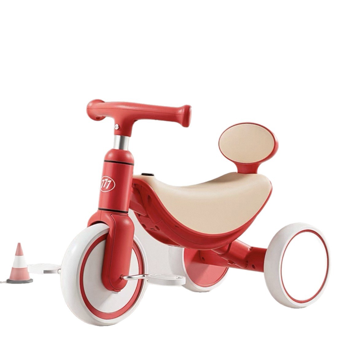 Triciclo con Empujador para Niños 1-6 Años de Plástico con Empujador de Mano