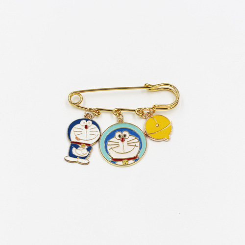 Cute Cartoon Doraemon Doraemon Brooch Pin Fixed Pin Badge Badge Bag Accessories Waist Buckle