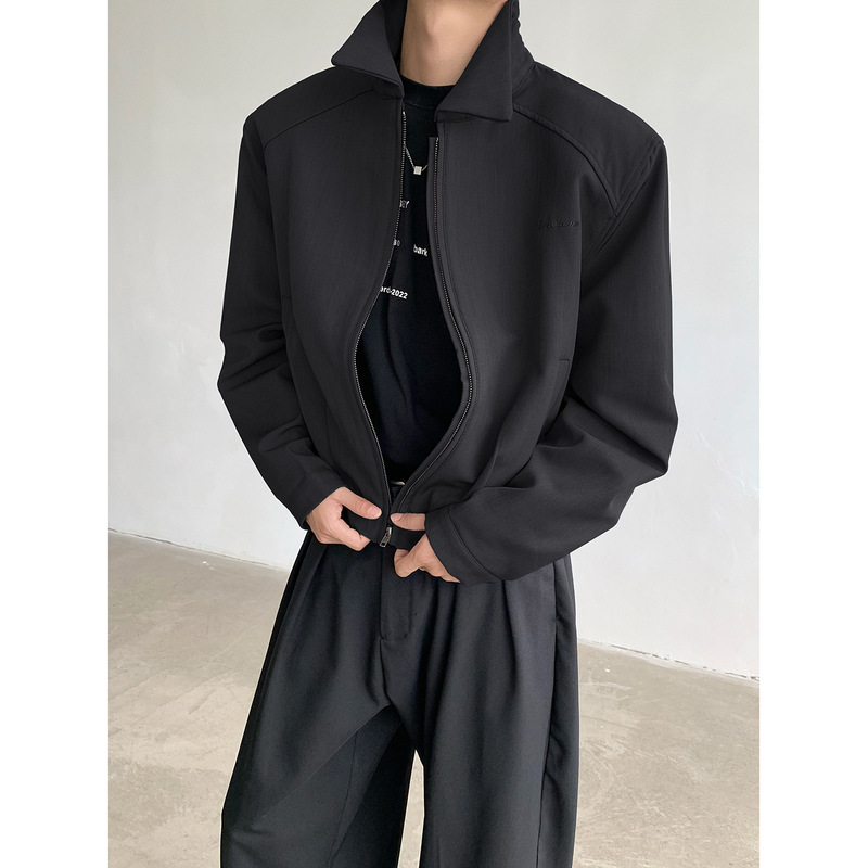 Fit American Autumn Executive Trendy Brand Plumpton Handsome Lapel Short Jacket Men's cl Suit ean Jacket Shoulder Pad Young People