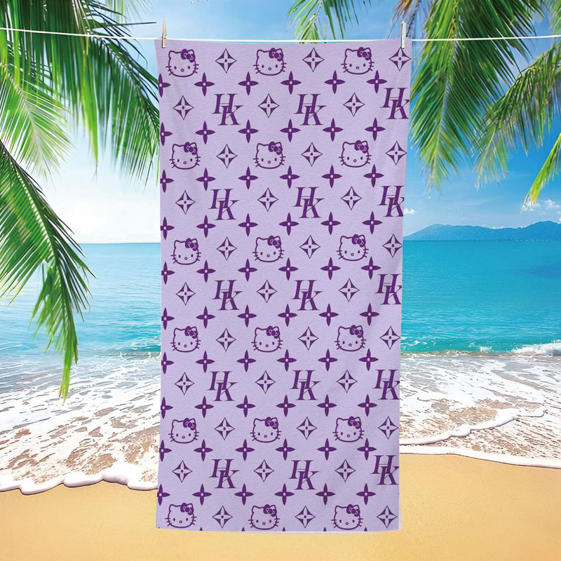 New Cute Cartoon Kitty Cat Luxury Beach Towel Microfiber Quick-Drying Bath Towel Swimming Vacation Seaside Towel New Cute Cartoon Kitty Cat Luxury Beach Towel Microfiber Quick-Drying Bath Towel Swimming Vacation Seaside Towel